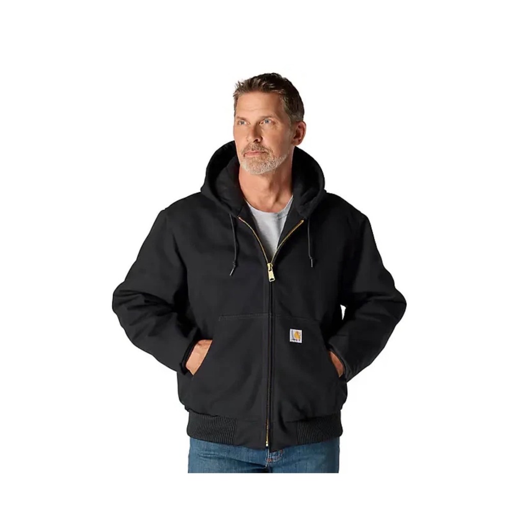 Vintage Carhartt J131 BLK Thermal Lined Active Jacket Black Duck Canvas XL USA